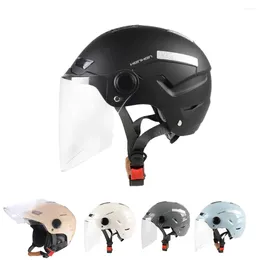 Motorcycle Helmets Adjustable Clear Lens Riding Helmet With Reflective Stickers Half Four Seasons Motorbike Accessories