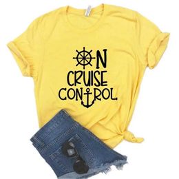 Women's T-Shirt On Cruise Control Women T Shirt Cotton Print Letter Regular Comfortable Tops Vintage Simple Loose Comfortable Skin-Friendly Ts Y240509