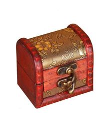 Vintage Jewellery Box Organiser Storage Case Mini Wood Flower Pattern Gift Box Handmade Wooden Small Boxes1571585