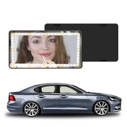 Car Sunshade Mirror Makeup Mirrors Rechargeable LED Light with battery