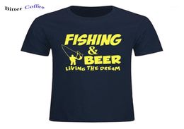 Fishings Match TShirts Fishinger Beer Fish Living The Dream Fisherman Printing T shirt Sporter Flying Fresh Fun Gift Tees Shirt14120078