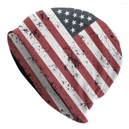 Berets USA DISTRESSED Bonnet Homme Fashion National Flag Thin Skullies Beanies Caps Style Hats