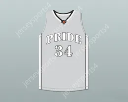 CUSTOM NAY Youth/Kids COLIN KAEPERNICK 34 JOHN H. PITMAN HIGH SCHOOL PRIDE Grey BASKETBALL JERSEY 2 TOP Stitched S-6XL