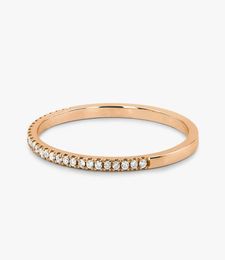 Simple round finger ring ladies and men039s microdrill rose gold couple wedding tail fashion jewelry4378412