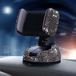 Car Holder New Bling Universal Cell Phone Holder for Car Air Vent Mount Stand GPS Holder for IPhone Samsung Pink Car Accessories for Woman T240509