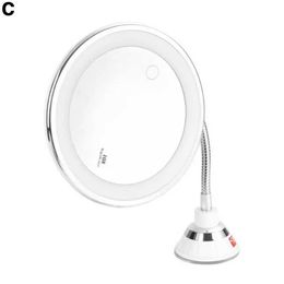 Compact Mirrors Hair styling magnifying glass portable 10x makeup mirror with LED light suitable for family and travel compact strong flexible Q240509