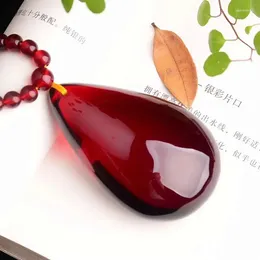 Pendant Necklaces Blood Drop 5A Grade Water Purification Individual Transparent And Impurity-free When Wearing A Simple Elegant