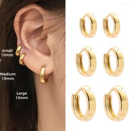 Hoop Earrings 10/13/15mm Minimalist Small Gold Colour Huggies For Women Round Circle Tiny Ear Buckle Cartilage Punk Jewellery