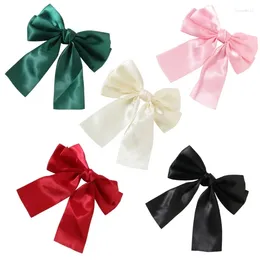 Hair Accessories Satins Ribbon Bowknot Clip Sweet Girl Ballet Spring Women For Thin French Barrette