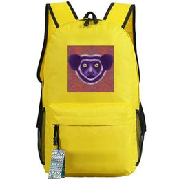 Lemur catta backpack Lovely Animal day pack Picture school bag Print rucksack Sport schoolbag Outdoor daypack