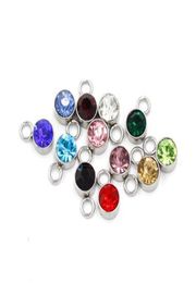 240pcslot Colourful 107mm Birthstone Crystal Birthstone Charms Floating Charms for Handmade Birthday Jewellery Diy bracelet and 1264895615