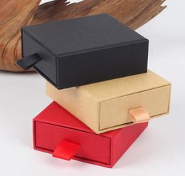 Luxury Elegant 873cm Drawer Box With Spong For Jewelery Display Earring Necklace Packaging Drawer Box With Ribbon4055139