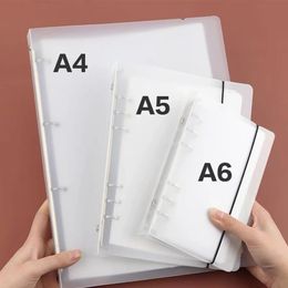 A5 A6 A7 Transparent Folder Loose Leaf Binder Ring Notebook Inner Core Cover Journal Planner Stationery Office Supplies 240510