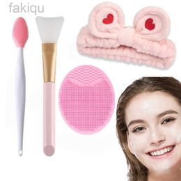 Cleaning Silicone lip exfoliation facial cleaning brush facial scrub nose cleaning brush blackhead removal double-sided beauty skin care tool d240510