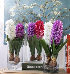 Hyacinth with Bulb Artificial Flower New year birthday party silk flower pography props for home table decoration5769012