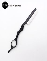 Black Professional Barber Cutting Razor Thinning Razor Japan Stainless Steel Sharp Straight Edge Blade Cutting Thinning Hair Razor6998342
