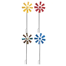 Garden Decorations Wind Sculpture Windmill Toys Iron 360 Degrees Swivel Lawn Pinwheels Catcher For Backyard Patio Terrace Ornaments