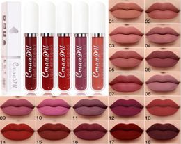 Cmaadu Matte Liquid Lip Gloss 18 Colors Lipstick Foundation Makeup Nonstick Cup lipgloss Long Lasting Maquillage 18SCC8651372