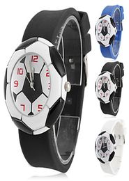 Fashion Women Men Unisex Football Style Silicone Strap Quartz Wrist Watch watches6349750