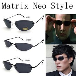 Sports Rimless Frame E Matrix Agent Smith Style Sunglasses Vintage Polarised Brand Design Sun Glasses Masculino 274K