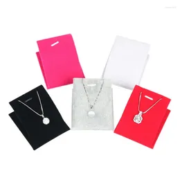 Jewelry Pouches 2024 Wholeslae Lot Of 10 Necklace Chain Pendant Display Stand Holder Handmade Show Decor Organizer Case Shop Counter