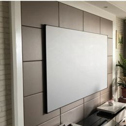 White Cinema screen Thin Bezel 16:10 Widenscreen 4K Ultra HD Ready Slim Bezel Fixed Frame Projector Movie Screen with White Material