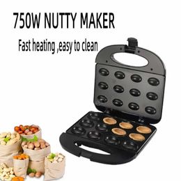 Electric Walnut Cake Waffle Maker With Nuts 12 Holes Cooking Kitchen Biscuits Making for Baking Business 240509