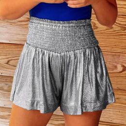 Women's Shorts Ladies Casual Comfortable Elastic Waist All Match Breathable Stretchy Daily Wear Polyester Sexy Flash Home