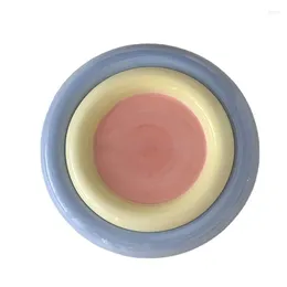 Plates Flat Plate Hand Paint Jewelry Storage Tray Dessert Fruit Cute Dish Ceramic Candy Bowl