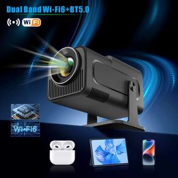 Projectors 1080P native resolution HY320 projector 4K decoding Wifi6 180 rotating projector 390ANSI HY320 EU plug J240509