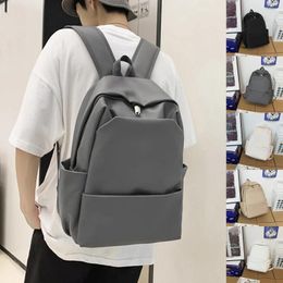 Backpack Large Capacity PU Leather Women Men Travel Backpacks High Quality BookBags School For College Students
