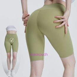 Lu Woman Sports Biker Hotty Hot Shorts Yoga Pants Womens Cycling High Waisted No Awkward Thread Nude Feeling Tight Fitting