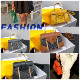 Luxury bag totes shoulder bag Saigon Satchel Fashion Shoulder Bags Classic woody Leather Cross Body Designer flap Women Clutch Hobo pochette Tote yellow red blue