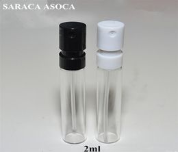 2ml Bayonet Bottle Sample French Pump Perfume Bottle 15ml Sprayer Plastic Nozzle Glass Bayonet Black White Color 100PCSLOT T20083519845