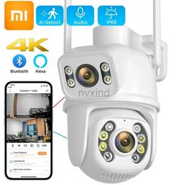 IP Cameras 8MP 4K PTZ Wifi dual lens camera with dual screen human-machine detection automatic tracking wireless monitoring camera d240510