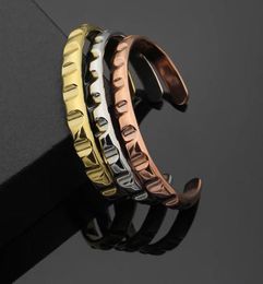 stainless steel jewelry designer bracelet saw blade opening bracelet mens gold bracelets bangles fashion cuff bracelet9662443
