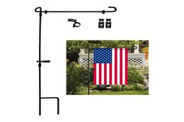 Garden Flag Flagpole Metal Flag Pole Holder Halloween Christmas Easter Garden Flag Stand Yard Flags Pole6273452