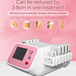 New Arrival 208nm Diode Dual Wavelength Skin Tightening Device Body Sculpting Lipo Laser Weight Loss Lipo Laser Machine