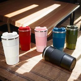 Water Bottles 304 Stainless Steel Vacuum Insulation Cup Business Office Gift Creative Third Generation Leather Cover Coffee