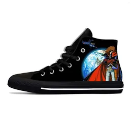 Casual Shoes Anime Cartoon Manga Space Pirate Captain Harlock High Top Lightweight Board Breathable Men Women Sneakers