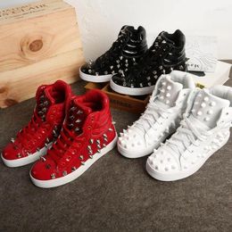 Casual Shoes Autumn Men Show DS Male Personality Hip-hop Europe DJ Fashion Performance Rivet Stage Dance 35-44