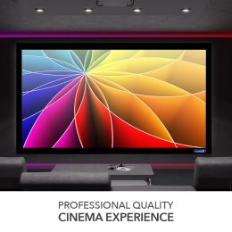 Flat screen Homecinema Most Economical Fixed Frame Projector Screen 16:9 HDTV with High Gain 3D Silver Grey Material