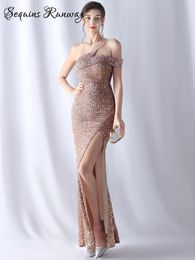 Casual Dresses Sexy Elegant Wedding Party For Women 2024 Luxury Birthday Evening Long Woman Maxi Sequin Summer Dress Vestidos