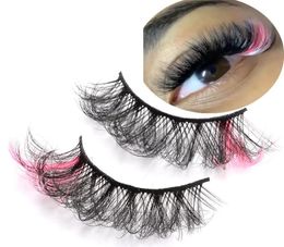 False Eyelashes 7Pairs Women Beauty Lashes Eye Extension Tool Natural Fluffy 3D Mink Coloured Colourful Dramatic7908662