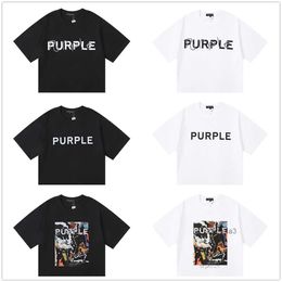 Purple Shirt Brand Tshirts Mens Designer Tshirt Graphic Tee Clothes Cotton Shirts Graffiti Evil Fun Colour Printshirt S-xl Purples WNFA