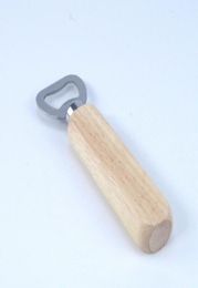 Wooden Beer Bottle Opener Kitchen Tools Party Wedding Metal Openers Accept Do Customized Logo on 7115267