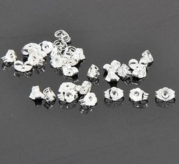 1000piecelot High Quality silver Earring Back Jewellery Accessories Metal Ear Plugs with 925 stamp Stud Earrings Stopper finding Wh3243280