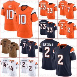 10 Bo Nix 31 Justin Simmons Fußballtrikot Jerry Jeudy Javonte Williams Greg Dulcich Courtland Sutton Patrick Surtain II Melvin Gordon III John Elway