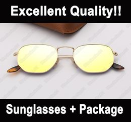 Brand designer sunglasses hexagonal brand sunglasses fashion mens sun glasses women desinger eyeware with top quality leather1440964