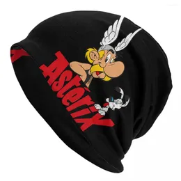 Berets Adventure Manga Asterix Bonnet Hats Cool Knit Hat For Women Men Winter Warm Dogmatix Obelix Skullies Beanies Caps